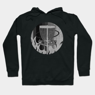 Disc Golf On Fire BW Hoodie